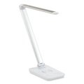 Safco Vamp LED Wireless Charging Lamp, Multi-pivot Neck, 16.75 in. High, Silver 1009SL